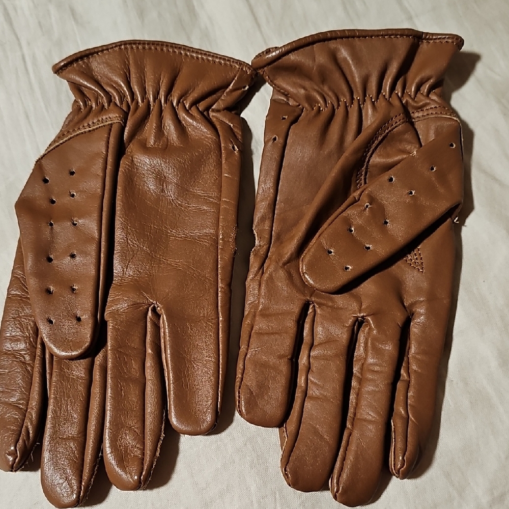 New Men's Brown Leather Gloves Size S Prime Leather